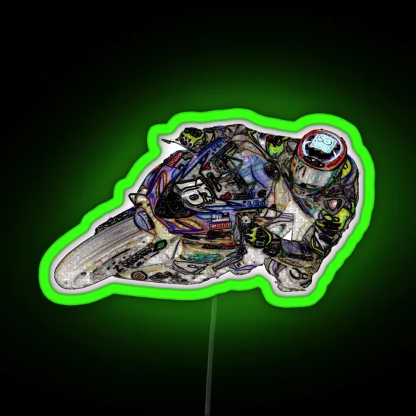 Fast Speed Bike Adventures RGB Neon Sign