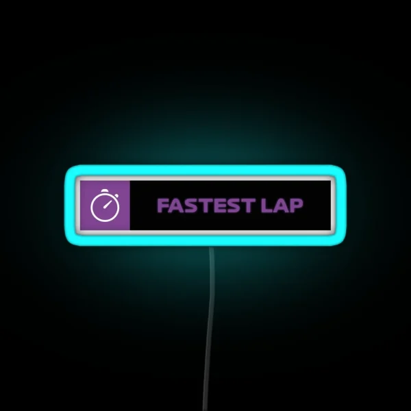 Fastest Lap Darker Version RGB Neon Sign