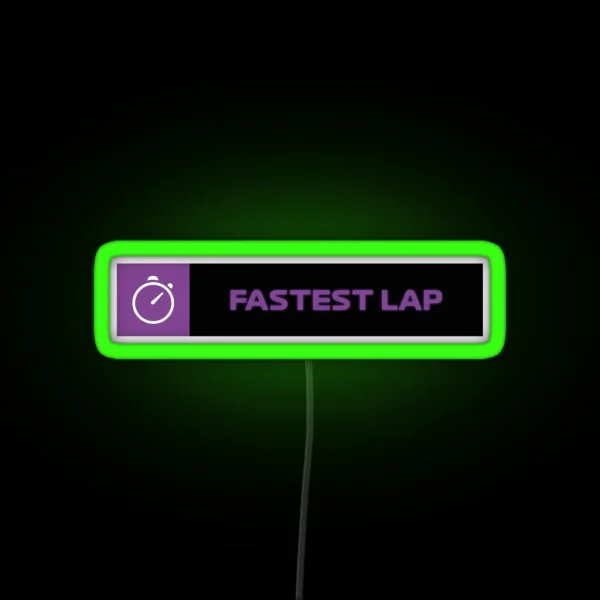 Fastest Lap Darker Version RGB Neon Sign