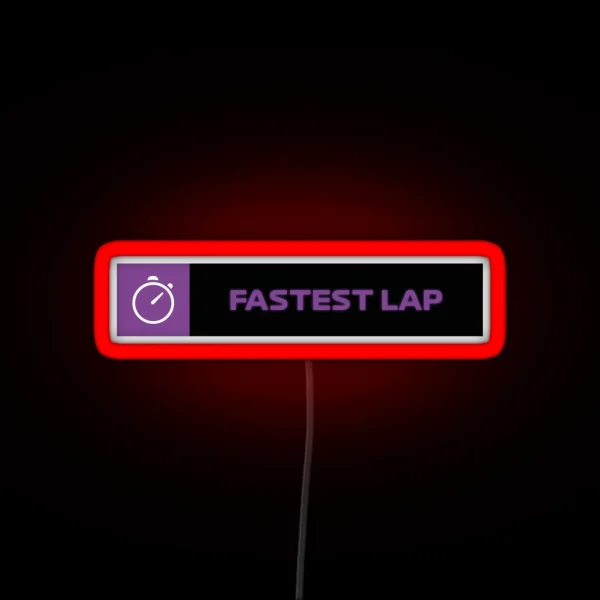 Fastest Lap Darker Version RGB Neon Sign