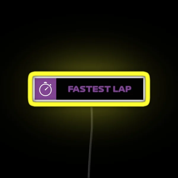 Fastest Lap Darker Version RGB Neon Sign