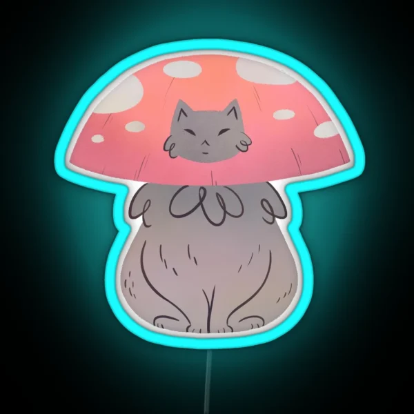 Fat Cat Meowshroom RGB Neon Sign
