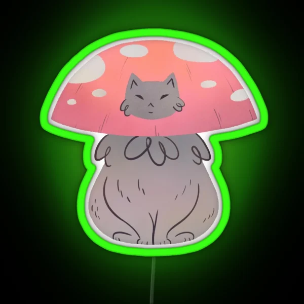 Fat Cat Meowshroom RGB Neon Sign