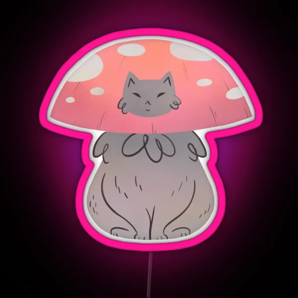 Fat Cat Meowshroom RGB Neon Sign