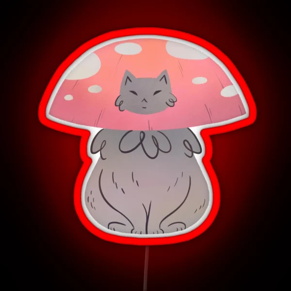 Fat Cat Meowshroom RGB Neon Sign