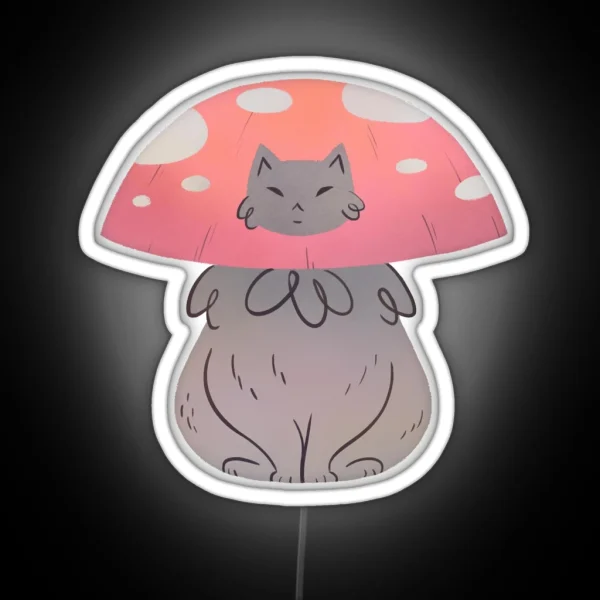 Fat Cat Meowshroom RGB Neon Sign