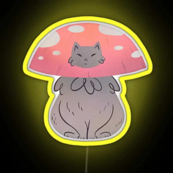 Fat Cat Meowshroom RGB Neon Sign