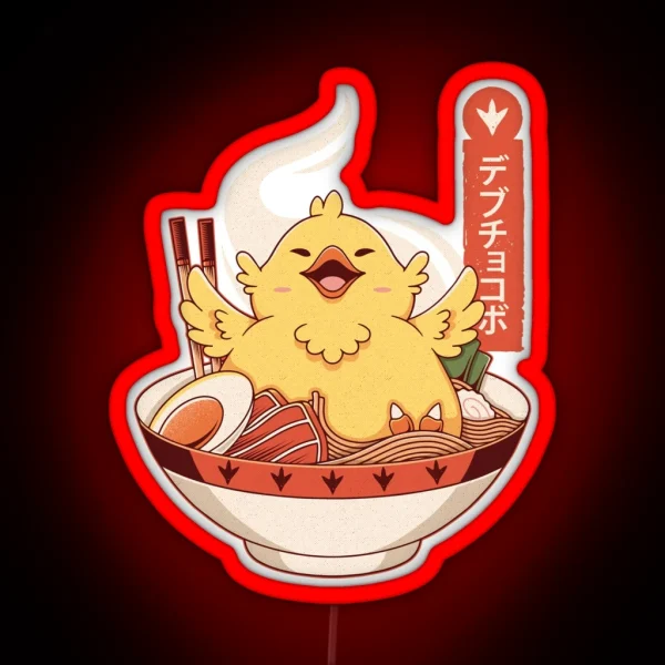 Fat Chocobo Ramen RGB Neon Sign