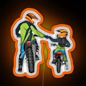 Father Motocross RGB Neon Sign