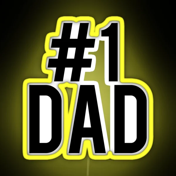 Father S Day 1 Dad Design RGB Neon Sign