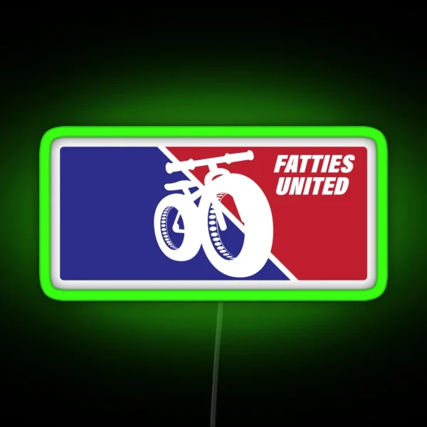 Fatties United Fat Biking RGB Neon Sign