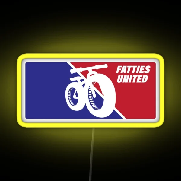 Fatties United Fat Biking RGB Neon Sign