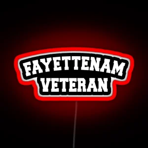 Fayettenam Fayetteville North Carolina NC Native Veteran RGB Neon Sign