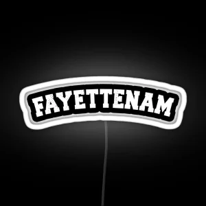 Fayettenam Fayetteville North Carolina NC Native Veteran RGB Neon Sign