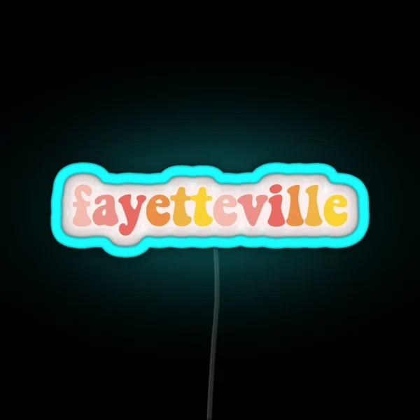 Fayetteville AR RGB Neon Sign