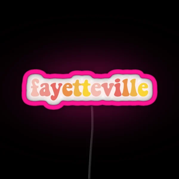 Fayetteville AR RGB Neon Sign