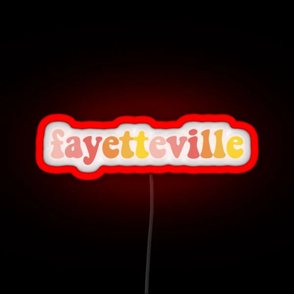 Fayetteville AR RGB Neon Sign