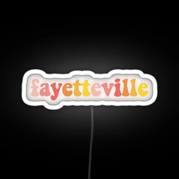 Fayetteville AR RGB Neon Sign