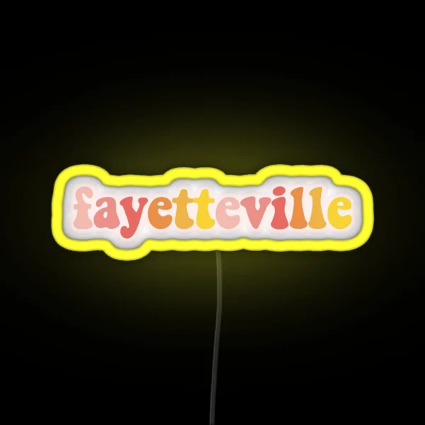 Fayetteville AR RGB Neon Sign
