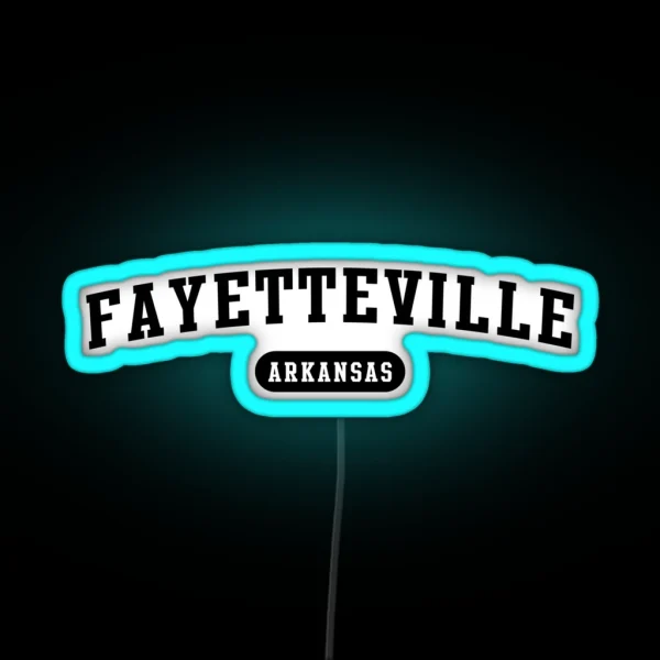 Fayetteville AR RGB Neon Sign