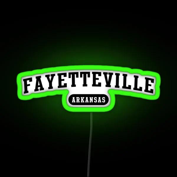 Fayetteville AR RGB Neon Sign
