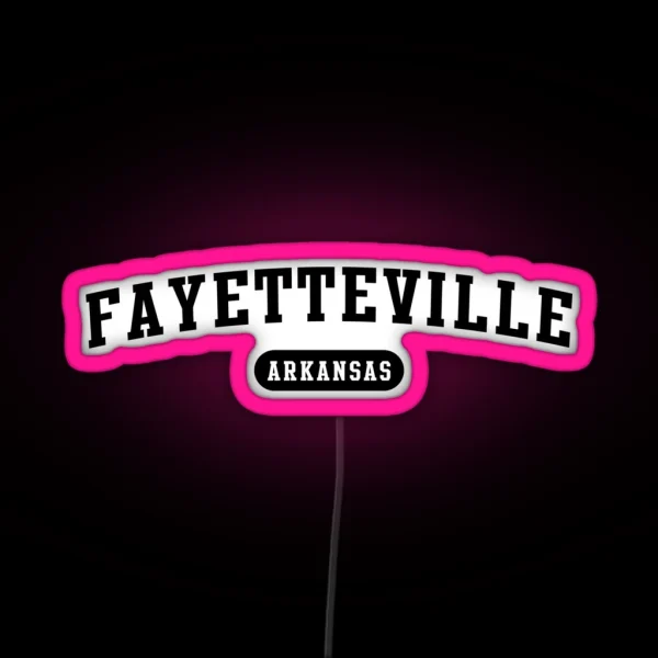 Fayetteville AR RGB Neon Sign