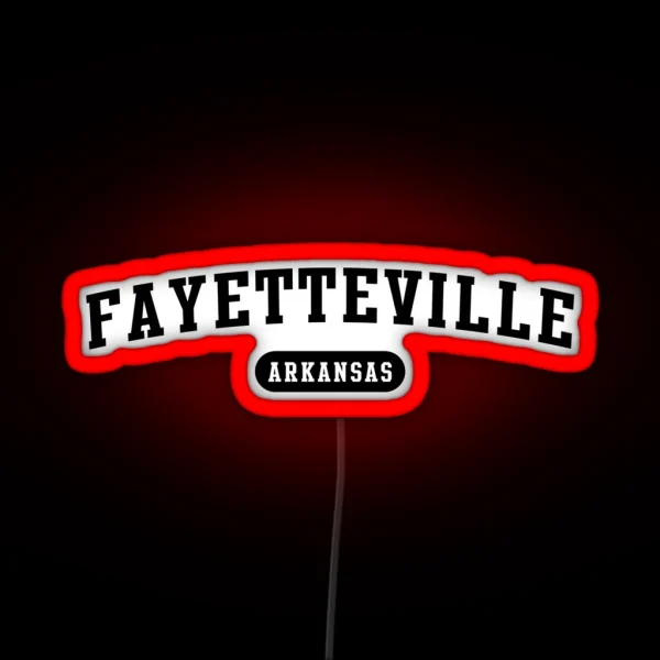 Fayetteville AR RGB Neon Sign