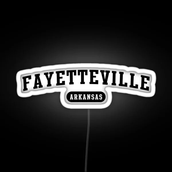 Fayetteville AR RGB Neon Sign