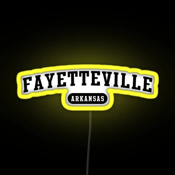 Fayetteville AR RGB Neon Sign