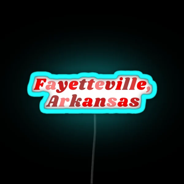 Fayetteville AR RGB Neon Sign