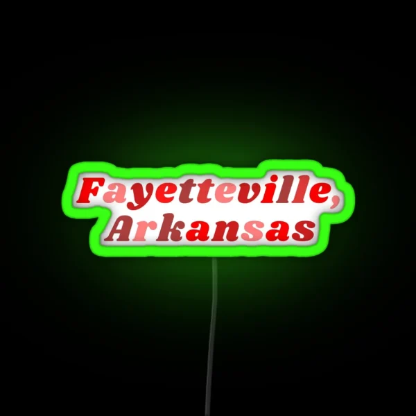 Fayetteville AR RGB Neon Sign