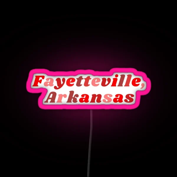 Fayetteville AR RGB Neon Sign