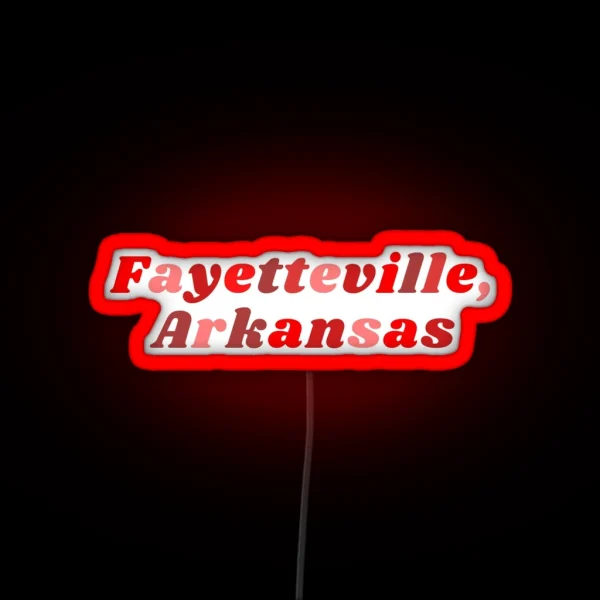 Fayetteville AR RGB Neon Sign