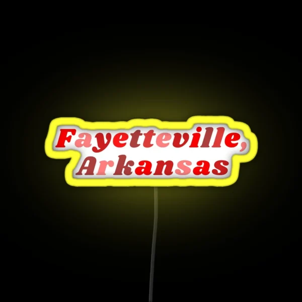 Fayetteville AR RGB Neon Sign