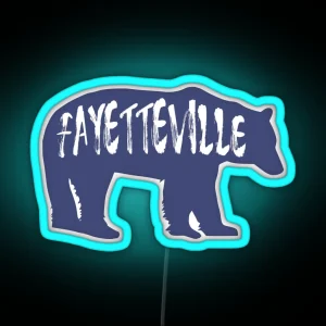 Fayetteville Arkansas Bear RGB Neon Sign