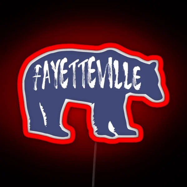 Fayetteville Arkansas Bear RGB Neon Sign