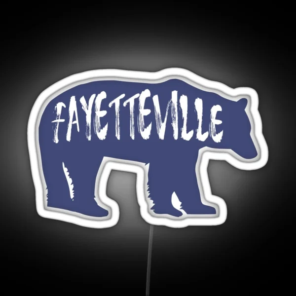Fayetteville Arkansas Bear RGB Neon Sign