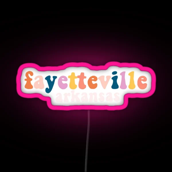 Fayetteville Arkansas RGB Neon Sign