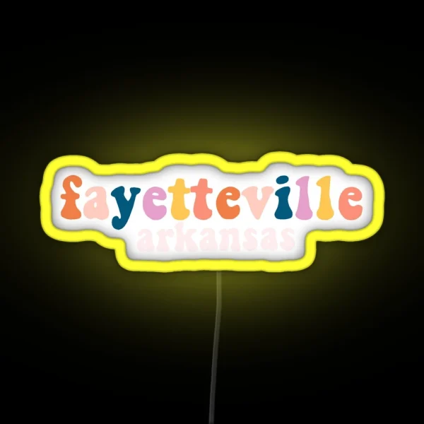 Fayetteville Arkansas RGB Neon Sign