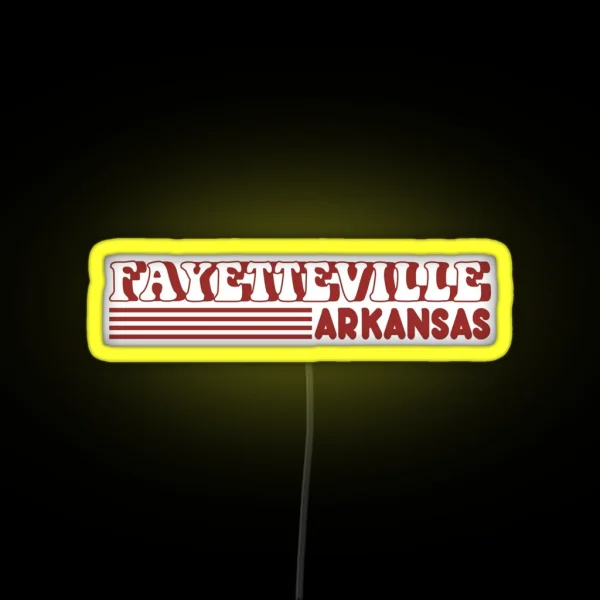 Fayetteville Arkansas RGB Neon Sign