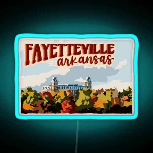 Fayetteville Arkansas RGB Neon Sign