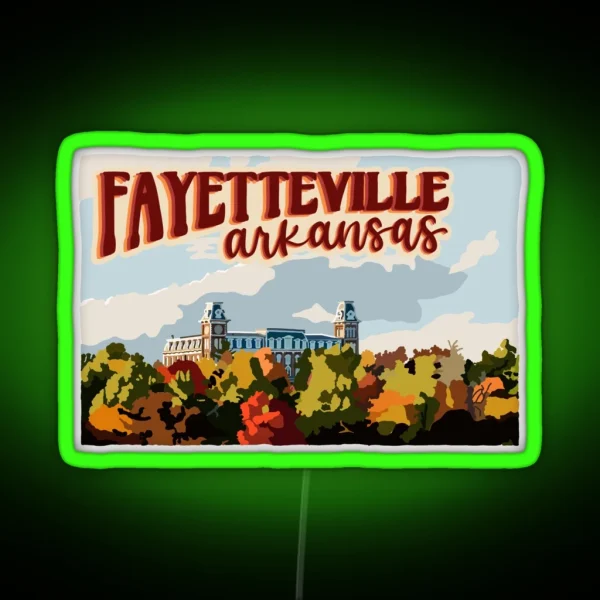 Fayetteville Arkansas RGB Neon Sign
