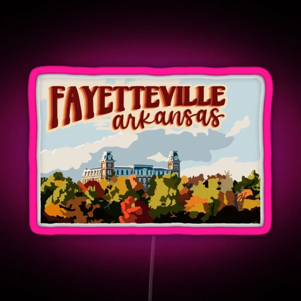 Fayetteville Arkansas RGB Neon Sign