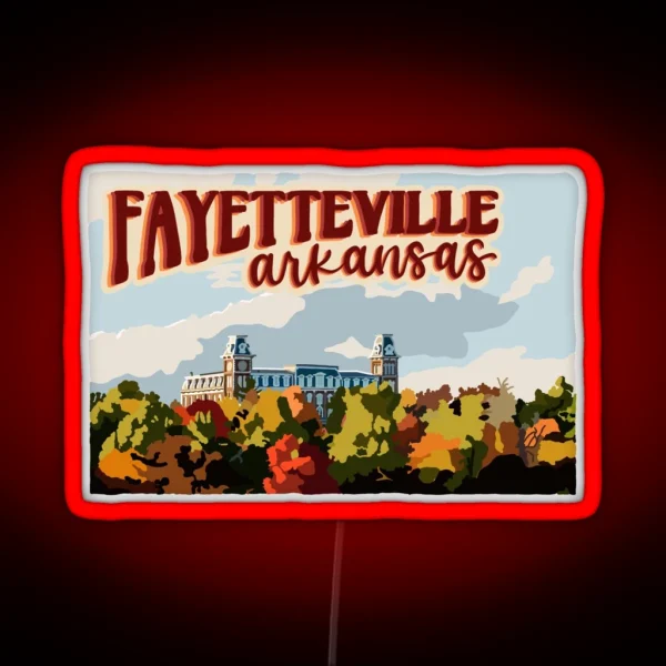 Fayetteville Arkansas RGB Neon Sign
