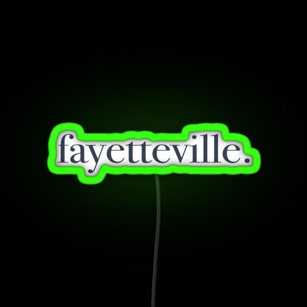 Fayetteville Arkansas RGB Neon Sign