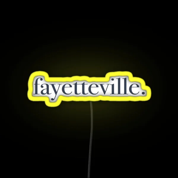 Fayetteville Arkansas RGB Neon Sign