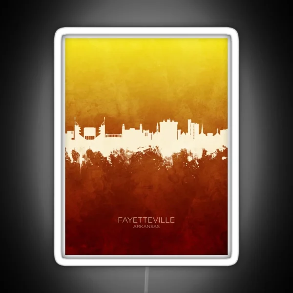 Fayetteville Arkansas Skyline RGB Neon Sign