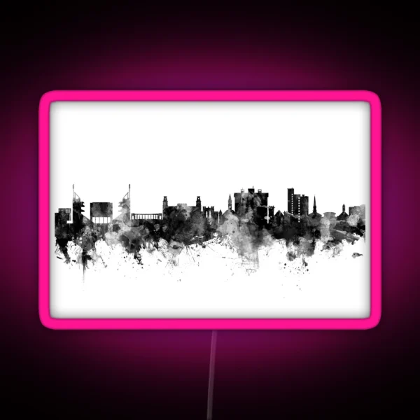 Fayetteville Arkansas Skyline RGB Neon Sign