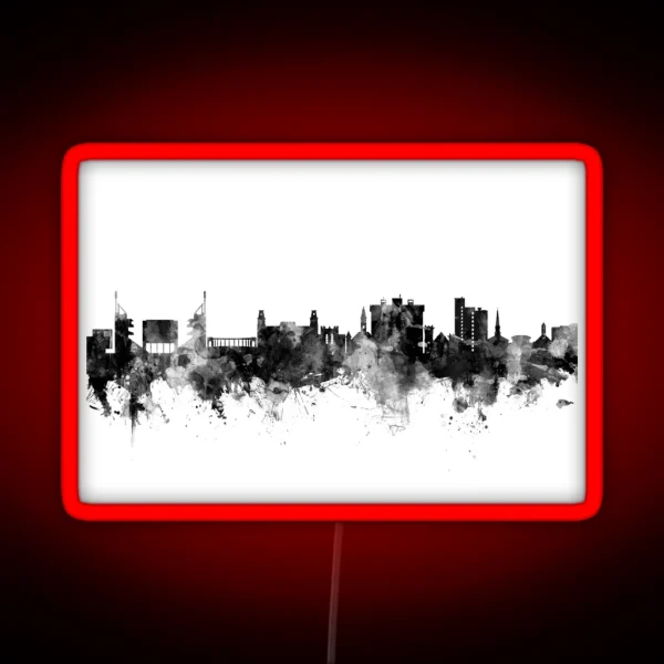 Fayetteville Arkansas Skyline RGB Neon Sign