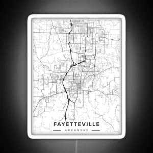 Fayetteville Map RGB Neon Sign